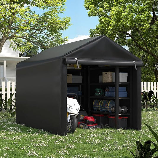 EROMMY 5x7 FT Carport Storage Shed, Heavy Duty Outdoor Storage Shed by EROMMY