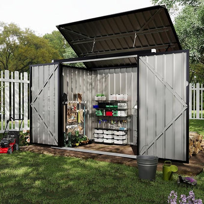 Outdoor Trash Can Storage 2 Binsgarbage Bin Storage Shed, 3x6 FT Garbage Bin - Image 8