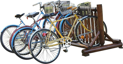 13-Place Bike Log Rack, Outdoor Bike Stand, Freestanding Commercial Bicycle - Image 7
