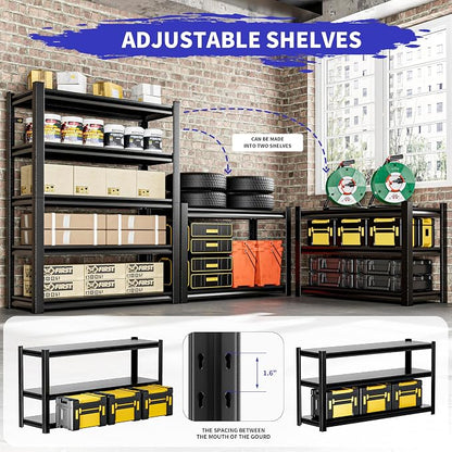 Garage Shelving Unit, 5 Tier Industrial Shelving Shelf Metal Shelves - Image 5