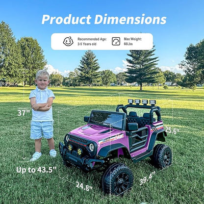 12V Kids Ride on Car Truck, Kids Electric Vehicles Car Ride on Toy - Image 3