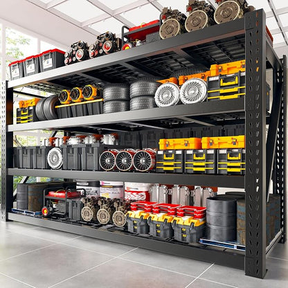 Bepatio 77" W Storage Shelves Heavy Duty Garage Shelving 8000LBS 4 Tier Metal by Bepatio
