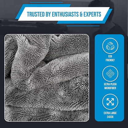 Car Drying Towel Extra Large 36"x24" Super Absorbent - Image 3