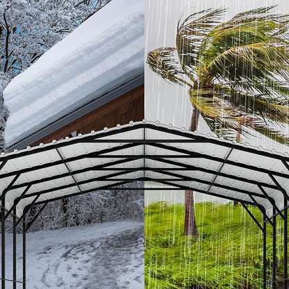 Walsunny Metal Carport 20x20 FT Heavy Duty Carport Canopy - Image 7