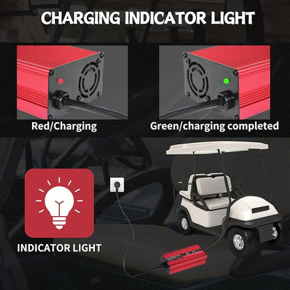 48V Golf Cart Battery Charger for 12A Club Car, - Image 5