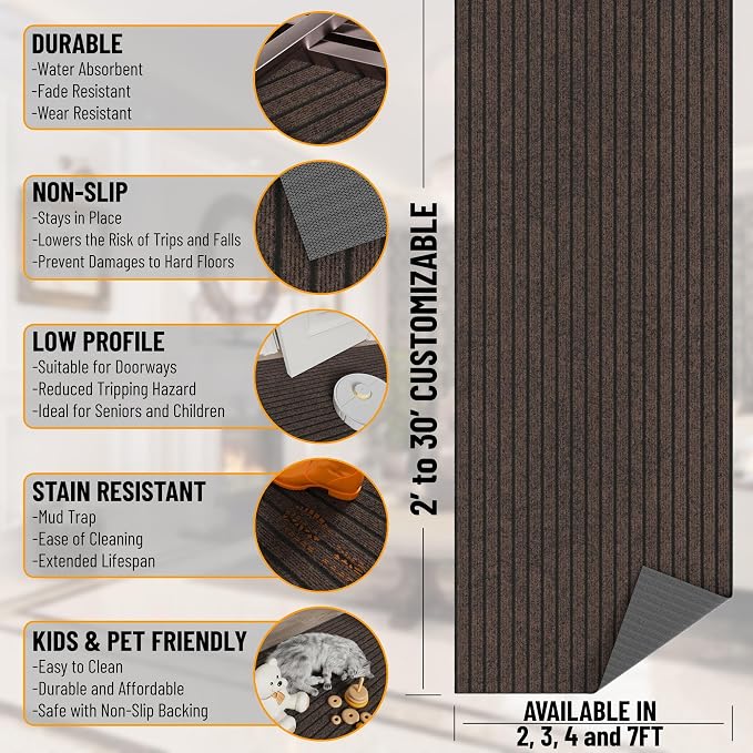 Ottomanson Mud Mat 2'7" x 4' Entryway Rug - Image 3