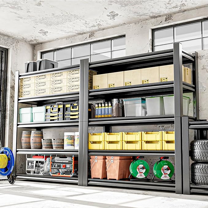 Heavy Duty Metal Storage Shelf, 5 Tier Industrial Shelving Unit - Image 2
