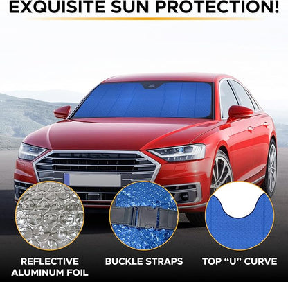EcoNour Accordion Car Windshield Sun Shade | Reflective Car Window Shades - Image 5