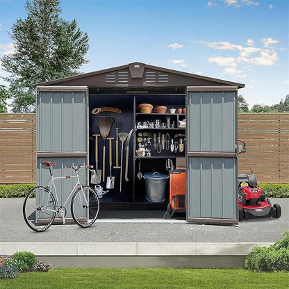 IKERY Metal Storage Shed 8.2' x 6.2' - Image 8
