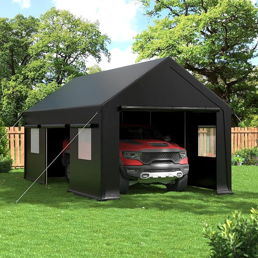 Carport, 12x20 FT Heavy Duty Carport, Portable Garage by AirWire