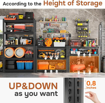 3000LBS Wire Shelving Unit, 5 Tier Adjustable Metal Storage Shelves - Image 5