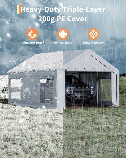 10x20 Ft Carport, Car Port - Image 3