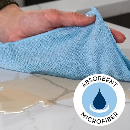 S&T INC. 100 Pack Microfiber Cleaning Cloth, Bulk Towels - Image 2
