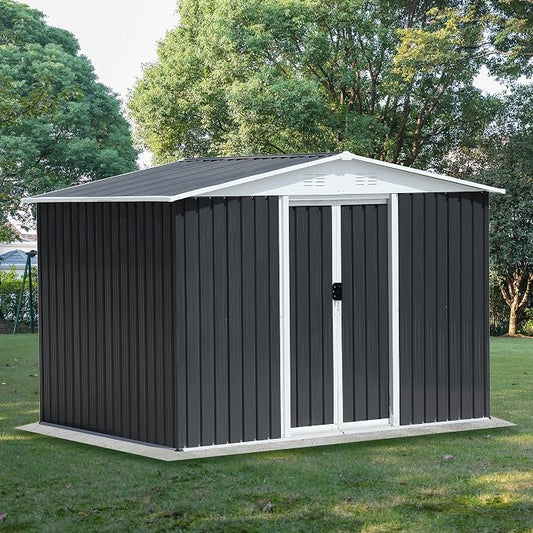 6x8 FT Outdoor Storage Shed, Metal Garden Shed by BNSPLY