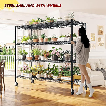 REIBII 75.6" H Storage Shelves Wire Shelving Unit - Image 7