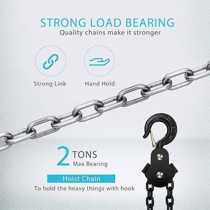 SPECSTAR Hand Chain Hoist 2 Ton 4400 Lbs Capacity 10 Feet - Image 4