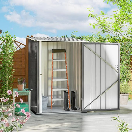 Outsunny 3.3' x 3.4' Outdoor Storage Shed, Metal Garden Tool House by Outsunny