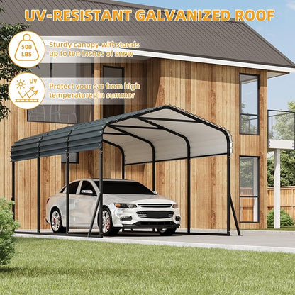 10' x 15' Heavy Duty Metal Carport - Image 5