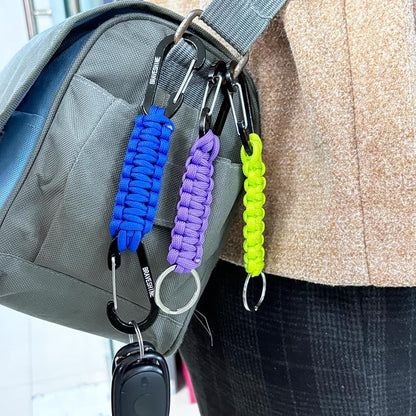 BRAVESHINE Paracord Keychain Carabiner Clip, D Ring Lanyard Hanger Stroller Hook - Image 7