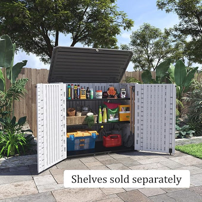 HOMSPARK Storage Shed Weather Resistance, Horizontal Storage Shed - Image 3