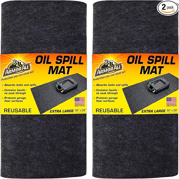 Armor All Premium Maintenance Mat Oil Spill Garage Floor Mat, Waterproof by ArmorAll
