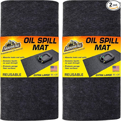 Armor All Premium Maintenance Mat Oil Spill Garage Floor Mat, Waterproof by ArmorAll