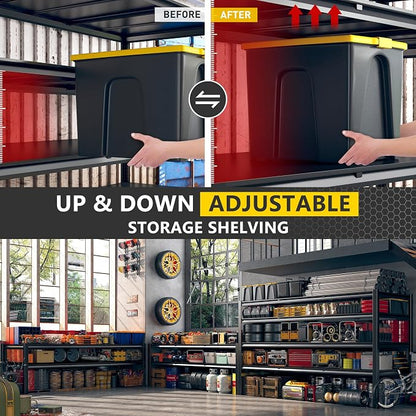 REIBII 60" W Garage Shelving Heavy Duty 2650LBS Storage Shelves Metal Shelving - Image 5