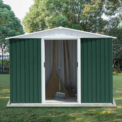 6x8 FT Outdoor Storage Shed, Metal Garden Shed - Image 2
