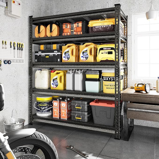 Garage Shelving Heavy Duty 3000LBS Loads, 5-Tier Metal Shelving Units and - Image 2