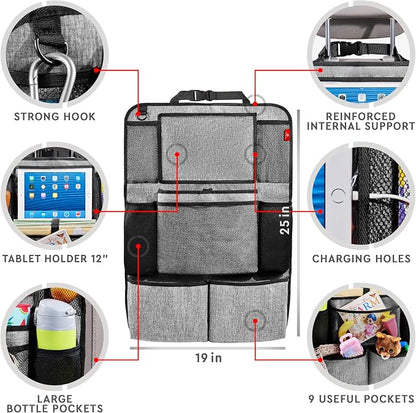 Helteko Backseat Car Organizer, Kick Mats Back Seat Protector - Image 6