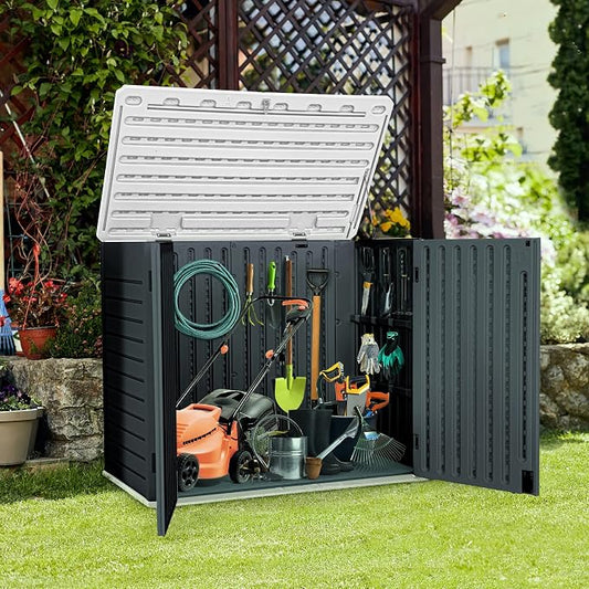 YITAHOME Outdoor Resin Storage Sheds, 39 in Height Lockable Waterproof by YITAHOME