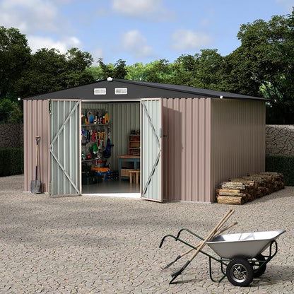 10x12x6.4 FT Outdoor Storage Sheds by GarveeLife