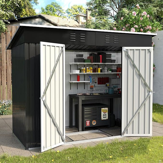 UDPATIO Outdoor Storage Shed 8x4 FT, Outside Sheds & Outdoor Storage Metal by UDPATIO