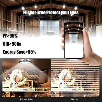 8Pack 250W UFO LED High Bay Light, 30000lm 6000K Daylight 2500W Equivalent - Image 6