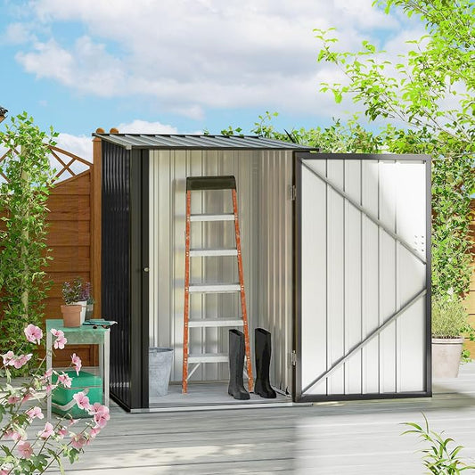 Outsunny 3.3' x 3.4' Outdoor Storage Shed, Metal Garden Tool House by Outsunny