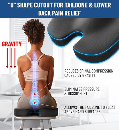 Everlasting Comfort Doctor Recommended Gel Memory Foam Seat Cushion - Image 3