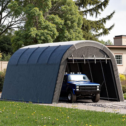 Carport 12x20 ft Heavy Duty w/Translucent Roof, All-Season Waterproof UV by WELYAS
