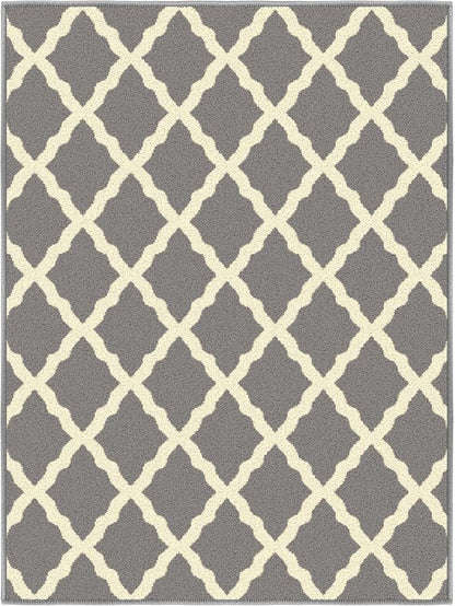 Ottomanson Rugs for Entryway 2'3" x 3' Non Slip Trellis Small Area Rugs Durable - Image 6