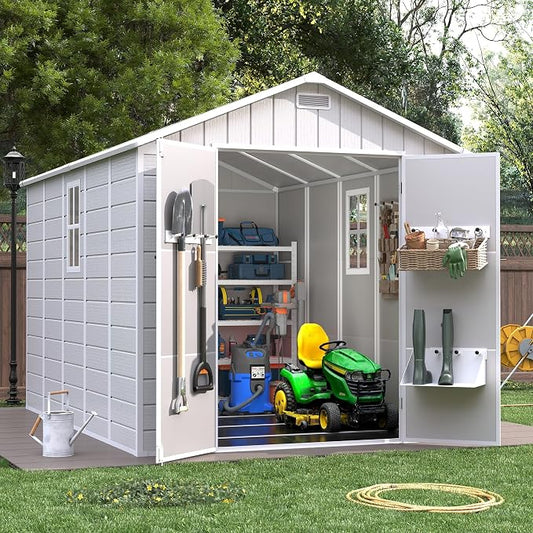 Resin Outdoor Storage Shed by VonzoyHome