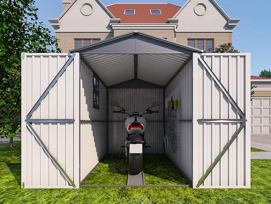 Motorcycle Steel Storage Shed by GDFStudio