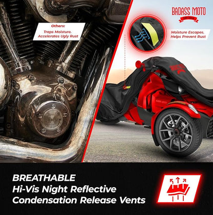 Badass Moto Can Am Ryker Cover Fits 600/900 Rally Sport Trike Three Wheeler. - Image 2