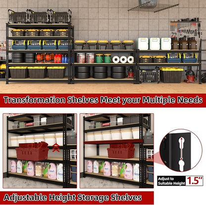 4 Packs 48" W x 24" D x 72" H Adjustable Garage Storage Shelves - Image 5