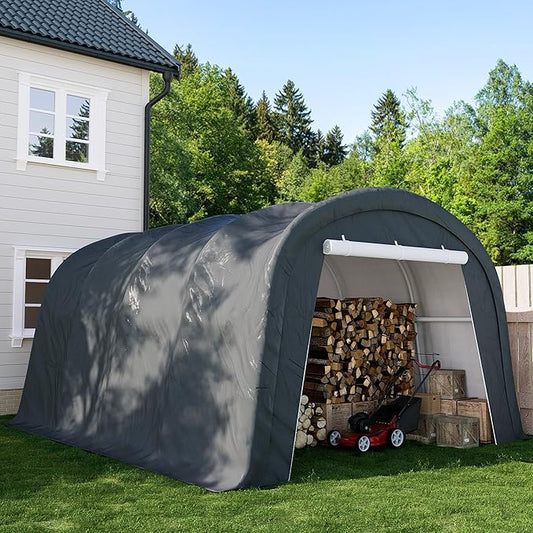 SUNBURY Carport, Round Portable Garage, Outdoor 13x20 ft Heavy Duty Carport by SUNBURY