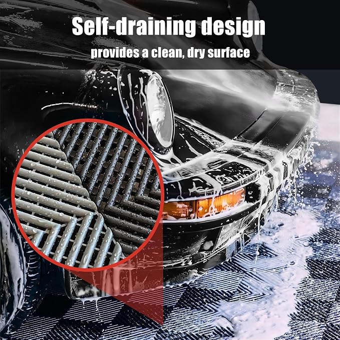 25PCS|15.7"x15.7" Garage Flooring Tiles, Non-Slip Interlocking Plastic Garage - Image 7