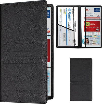 TOURSUIT Car Registration and Insurance Card Holder, Vehicle License Document by TOURSUIT