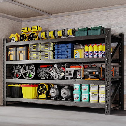 68" W Storage Shelves 8000lbs Garage Metal Shelving Heavy Duty Garage Shelves by BYNSOE