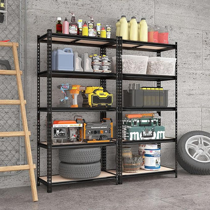 72" H Metal Storage Shelves 1500LBS Heavy Duty, 5 Tier Garage Shelving Unit - Image 2