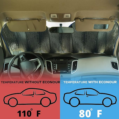 EcoNour Accordion Car Windshield Sun Shade | Reflective Car Window Shades - Image 6