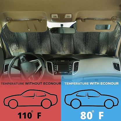 EcoNour Accordion Car Windshield Sun Shade | Foldable Car Window Shades - Image 6