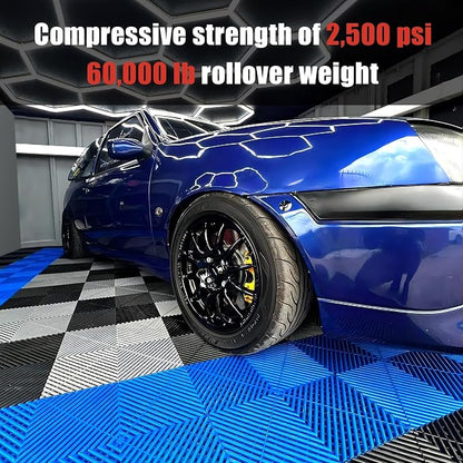 25PCS|15.7"x15.7" Garage Flooring Tiles, Non-Slip Interlocking Plastic Garage - Image 8
